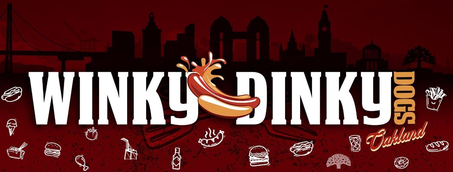 Winky Dinky Dogs Oakland catering banner